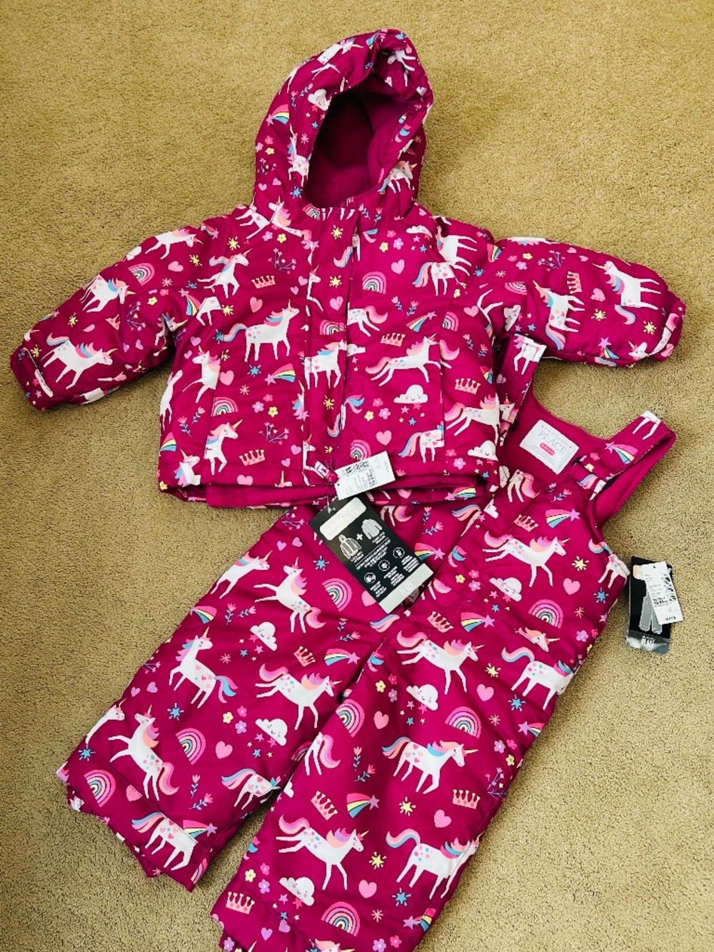 Brand New Unicorn 2pc Snowsuit - size 18-24m